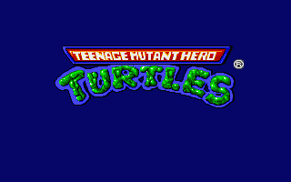 Teenage Mutant Hero Turtles title screen for Atari ST